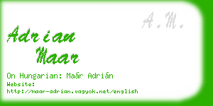 adrian maar business card